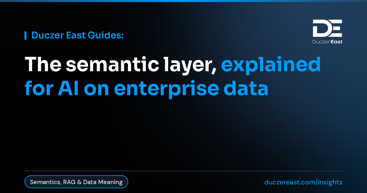 Duczer East Guides: The semantic layer, explained for AI on enterprise data